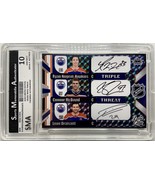Ryan Hopkins, Connor McDavid, Leon Draisaitl 2024 E I Triple Threat Grad... - $18.49