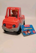 Fisher Price Little People Orange Pick Up Truck Car Vehicle &amp; Figure New - $177.09 MXN