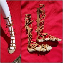 FarylRobin x Free People Tall Gladiator Zip Back Boho Strap Sandals Fits... - $44.55