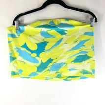 BP Womens Tube Crop Top Geometric Tie Dye Blue Yellow Size 2X - £7.64 GBP