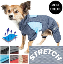 Pet Life &#39;Fur-Breeze&#39; Quick-Dry w/ 4-Way Stretch Full Body Hooded Dog Tr... - £29.97 GBP