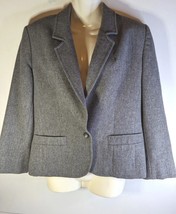 Vintage Pendleton Virgin Wool Gray Jacket Blazer Academia Nerd Core USA Womens 8 - £46.76 GBP