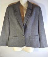 Vintage Pendleton Virgin Wool Gray Jacket Blazer Academia Nerd Core USA ... - £47.31 GBP