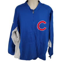 Chicago Cubs Majestic Authentic Jacket 2XL Blue Cool Base Windbreaker ML... - £27.65 GBP