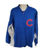 Chicago Cubs Majestic Authentic Jacket 2XL Blue Cool Base Windbreaker ML... - £27.22 GBP