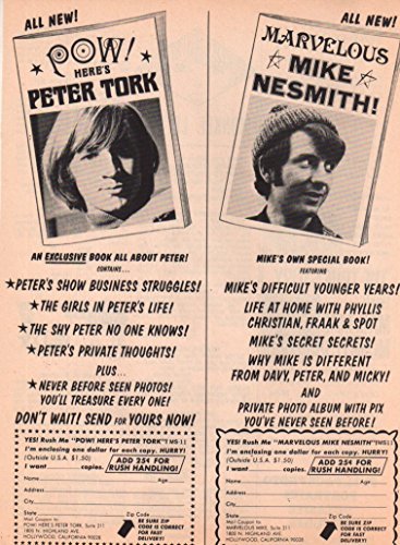Monkees Magazine Ad original clipping magazine photo 1pg 8x10 #Q4563 - $4.89
