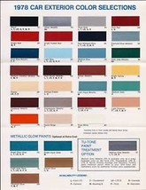 1978 Color Selections Brochure - $4.95