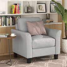 Living Room Furniture Armrest Single Sofa (Light Gray) - £176.12 GBP