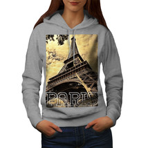 Wellcoda Landmark Tower Paris Womens Hoodie, French Casual Hooded Sweatshirt - £29.15 GBP
