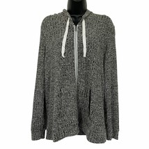 Indigo Rose Sweater Zippered Pockets Grey Size M - $12.38