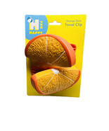 H For Happy 2 Pc Orange Slice Towel Clips - £13.86 GBP