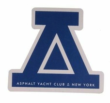 Asphalt Yacht Club Logo ca. 2&quot; Sticker-Various Colors - $1.32