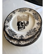 (6) Royal Stafford Halloween King Crown Skull Dinner Plates 11” ~ New ~ - $79.99