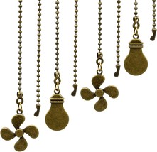 12&quot; Ceiling Fan Chain Extender With Ball Fan Chains Connector, 4, Antique Bronze - $35.93