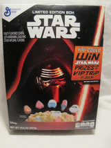 General Mills 2015 Limited Edition Box Kylo Ren Star Wars Cereal Full Unopened - £19.91 GBP