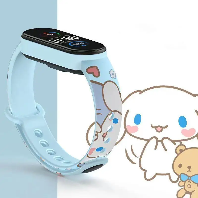 Kawaii Sanrio Cinnamoroll Purin Dog Smart Bracelet Anime Figure Android Iphone - £17.57 GBP