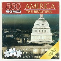 550 Piece Puzzle US Capital Building America The Beautiful Patriotic USA... - $11.99