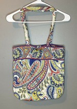 VERA BRADLEY Multi-Colored Paisley Travel Tote Handbag with Inside Pocket - £13.18 GBP