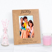 Personalised Happy Birthday Wooden Photo Frame Gift Special Birthday Gift 18th , - £12.02 GBP