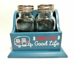 Boston Warehouse Living the Good Life Salt Pepper Shakers Tray Camper Tr... - $23.86 CAD