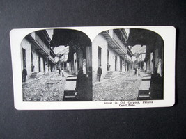 Vintage Stereoview Card Reprint - Street in Old Gorgona - Panama Canal Zone - £7.89 GBP