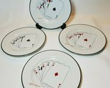 American Atelier Casino Royale Dessert or Snack Plates 4 Designs Poker C... - $19.75