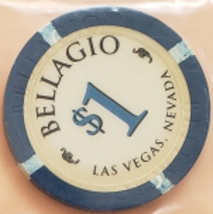 Bellagio Las Vegas, Nevada older design $1 Collectible Casino Chip - $4.95