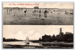 Dual View River and Beach Kennebunkport Maine ME UNP DB Postcard Y7 - £2.93 GBP