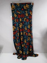 NWT Lularoe Maxi Skirt Black With Red &amp; Yellow Roses Designs Size Small - £12.39 GBP