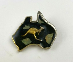 Australia Shape Brooch Opal Kangaroo Pin Brooch Australian Made in Japan - £10.96 GBP