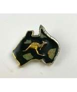 Australia Shape Brooch Opal Kangaroo Pin Brooch Australian Made in Japan - $14.03