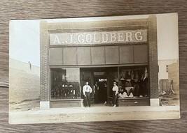A J Goldberg Store Postcard RPPC Men&#39;s Clothing Store Postcard - £78.45 GBP