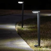 Set of 2 - Modern Outdoor Solar Light White LED Path Outdoor Yard Lighting - $171.49