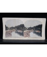 Antique Stereoview Bergs Canal Trollhattan Sweden Color Water Scape - $20.90 CAD