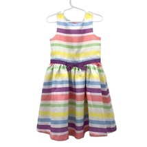 Gymboree Dress Girls 4 Used Striped Sleeveless - £7.74 GBP