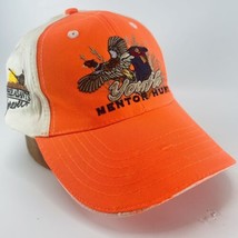 Pheasants Quail Forever Youth Mentor Hunt Hat PF Strapback Orange Huntin... - $17.59