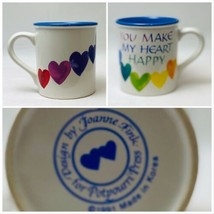 Vintage Potpourri Press Mug By Joanne Fink &quot;You Make My Heart Happy&quot; Korea 1991 - £14.28 GBP