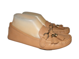Antonio Melani Loafers Driving Flats Leather Tassel Horsebit Tan Size 6.5 M - £16.36 GBP