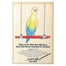 Uni-ball FaberCastell Vintage Print Ad 5”x7” Pen Stationary - £9.38 GBP