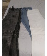 Nova Mens Jeans Size 36 Lot Of 3 Blue Black White Distressed Ripped  - $703.34 MXN