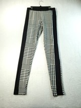 RYU Leggings Womens Medium Black White Printed Polyester Pull On Elastic Waist - £14.28 GBP