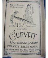 Vintage CurveFit &quot;The Woman&#39;s Razor&quot; Curved Razor with Box, Instructions - £27.89 GBP