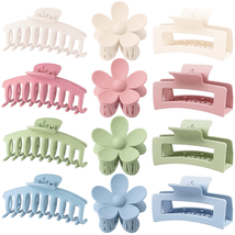 12 Pack Large Hair Claw Clips Flower Hair Clips Big Claw Clips for Thick Hair - £16.60 GBP