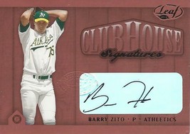 2002 Leaf Clubhouse Signature Bronze Barry Zito Athletics 025/100 - £9.39 GBP