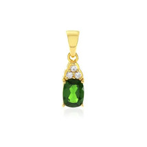 Jewelry of Venus fire Pendant of Goddess Artemis Russian diopside silver pendant - £556.35 GBP