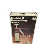 Vintage 1979 HOAN Cookie &amp; Decorating Press With Disc&#39;s / Tips Fit Super... - £10.06 GBP