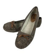 Girl Mia Women Sz 9M Blanche Taupe Leather Suede SlipOn Flats Loafers Mo... - $608.77 MXN