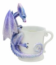 Ebros Amy Brown Whatcha Drinkin Peeking Midnight Teacup Dragon Statue 4.5&quot;H - $50.39 CAD