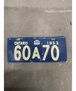 Vintage 1953 1954 Wheaties Cereal Giveaway Collectible License Plate Ont... - $7.63 CAD