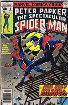 P Parker Spectacular Spider-Man #8 ORIGINAL Vintage 1977 Marvel Comics Morbius - £23.45 GBP